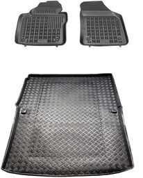 Zestaw dywaniki i mata plastikowa do Volkswagen Caddy 2003-2020 - po-liftingu-przedni-rzad-siedzen-2-osobowy-z-wkladka-po-lewej-stronie