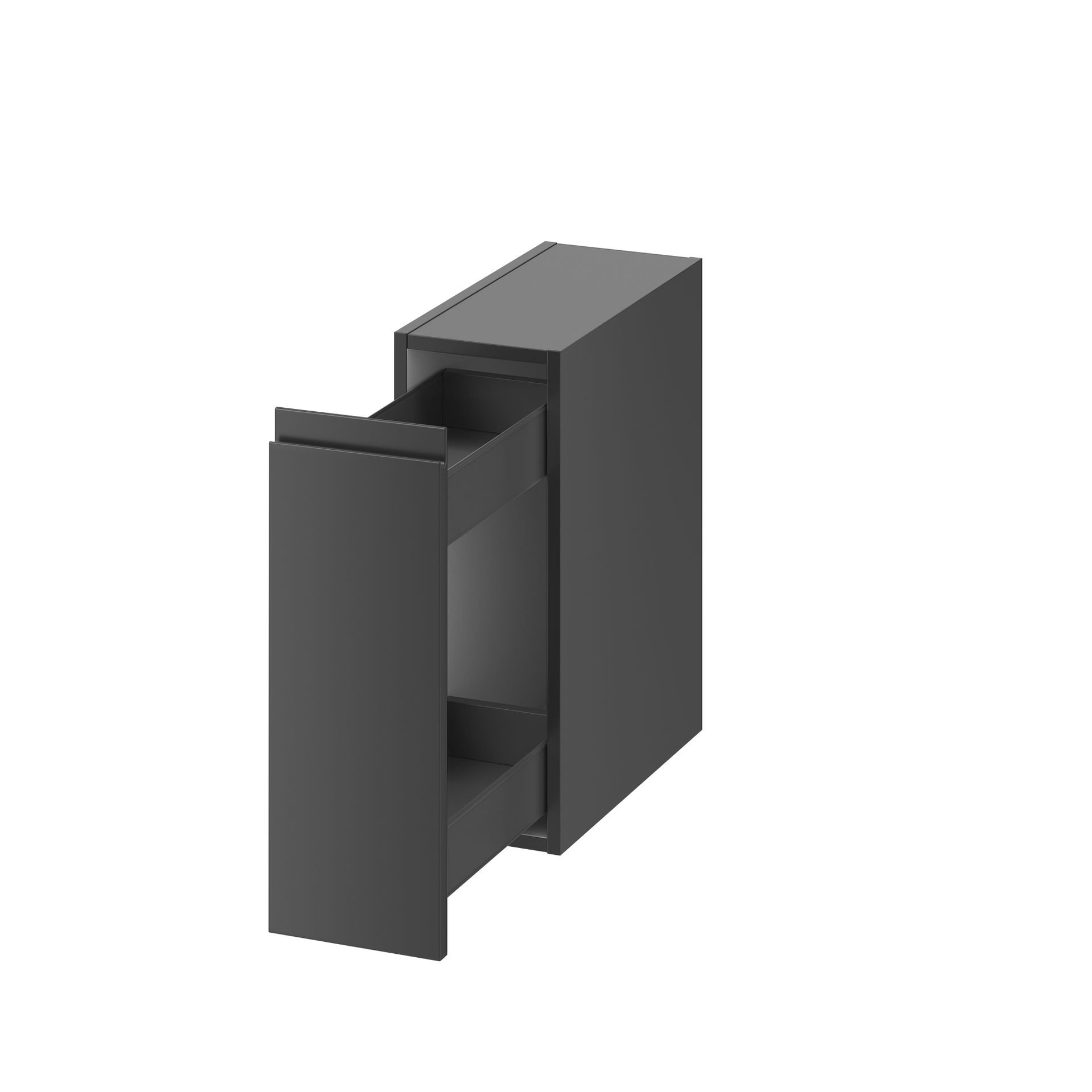 Szafka łazienkowa z koszem cargo Cersanit Moduo 20 cm antracyt mat S590-118