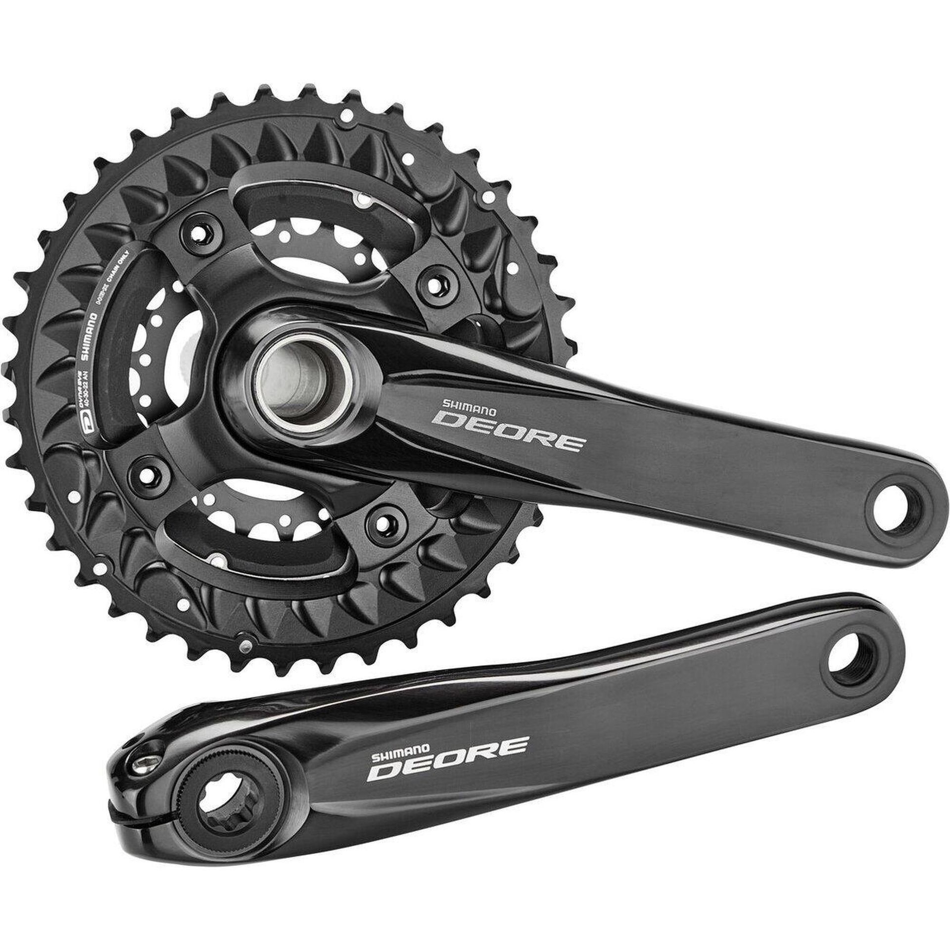 SHIMANO Mechanizm korbowy Deore FC-M6000 czarny / Długość: 175 mm / Ilość rzędów: 3 / Stopniowanie: 40-30-22 EFCM6000EX002X