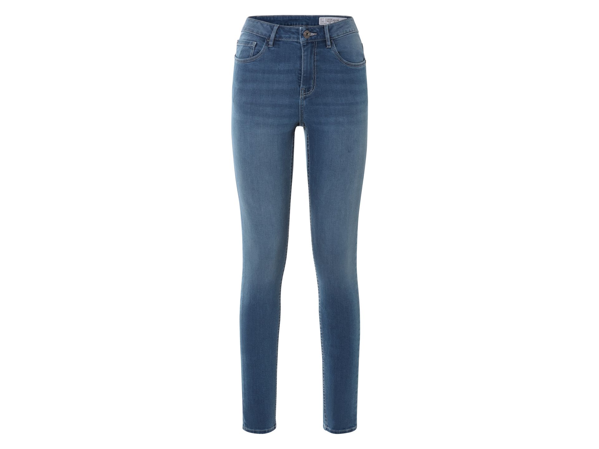 esmara® Jeansy damskie z bawełną, Super Skinny Fit (40 (długa długość), Jasnoniebieski)