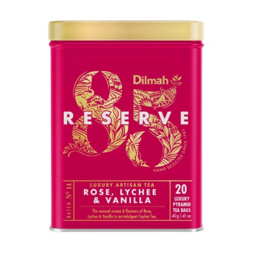 Herbata Dilmah 85 Reserve Rose, Lychee & Vanilla 20 torebek