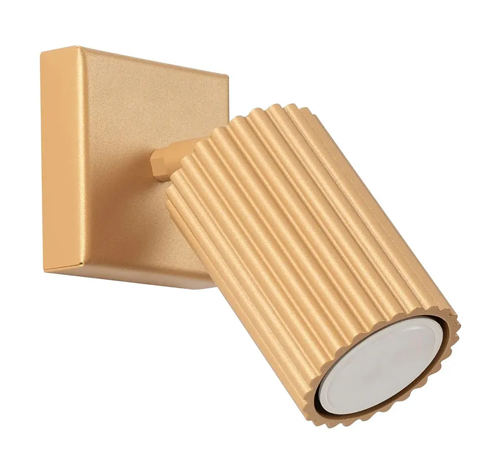 Złoty nowoczesny kinkiet karbowany W3-D13