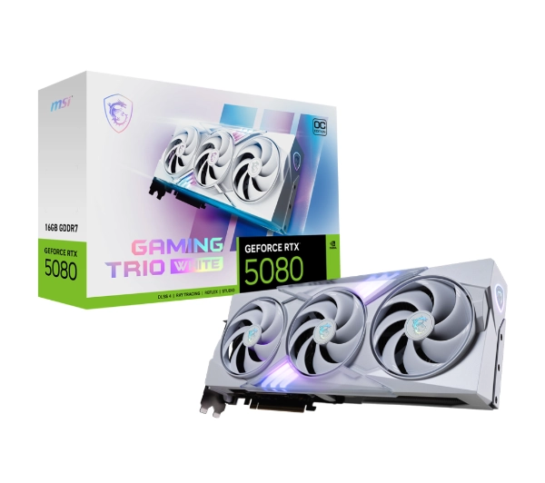 MSI GeForce RTX 5080 Gaming Trio OC White 16GB GDDR7 256bit DLSS 4