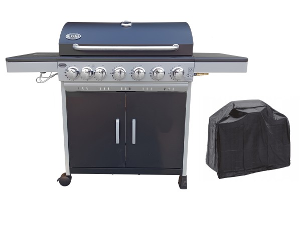 DEKRAFT Grill Gazowy  (Nevada Xxl 6+1 12,6 +2,5 Kw ) + POKROWIEC