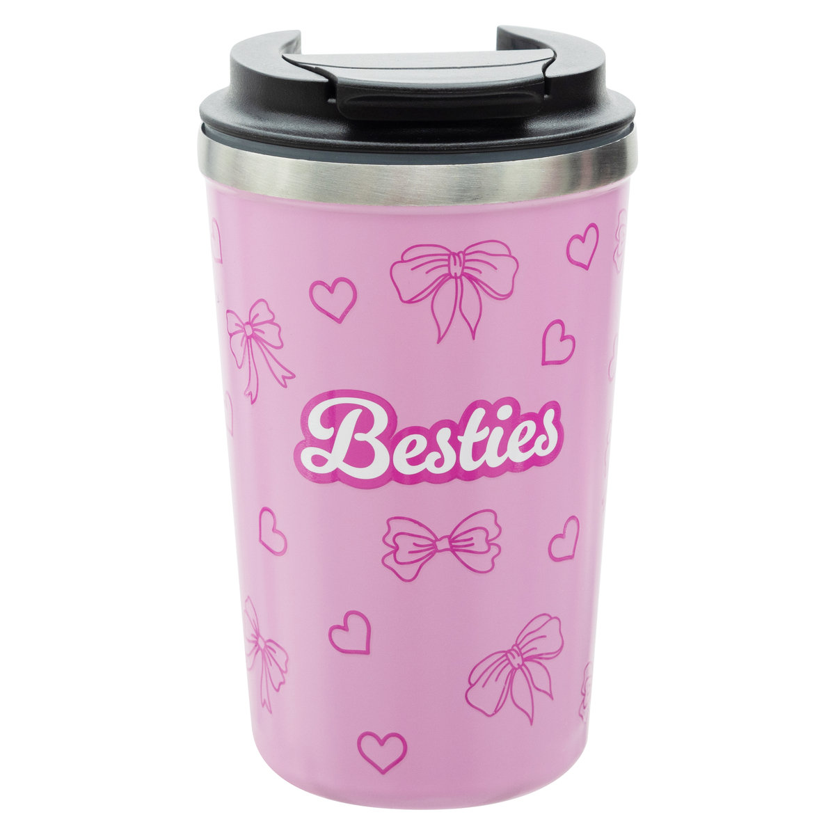 Kubek Termiczny, Besties, Różowy, 400 ml