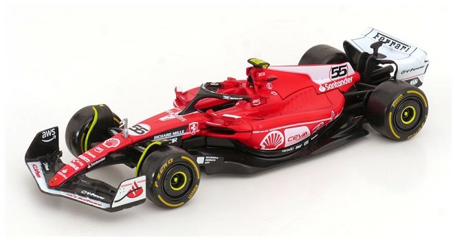 Bburago Ferrari Sf23 #55 Carlos Sainz 6Th Las 1:43 18-368
