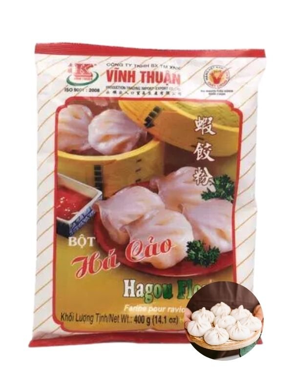 Mąka skrobiowa ryżowa Hagou na pierożki dim sum na parze starch Wietnamska 400g
