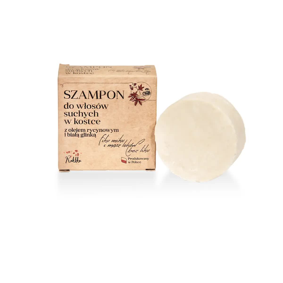 Kokliko, Szampon w kostce do włosów suchych, 60g