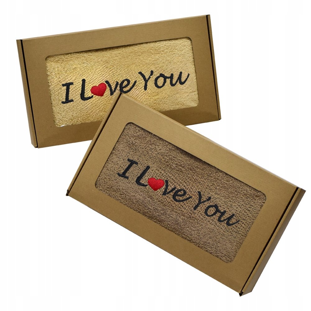 ZESTAW RĘCZNIKÓW Z HAFTEM NA WALENTYNKI IMIĘ 100x50 140x70 PREZENT