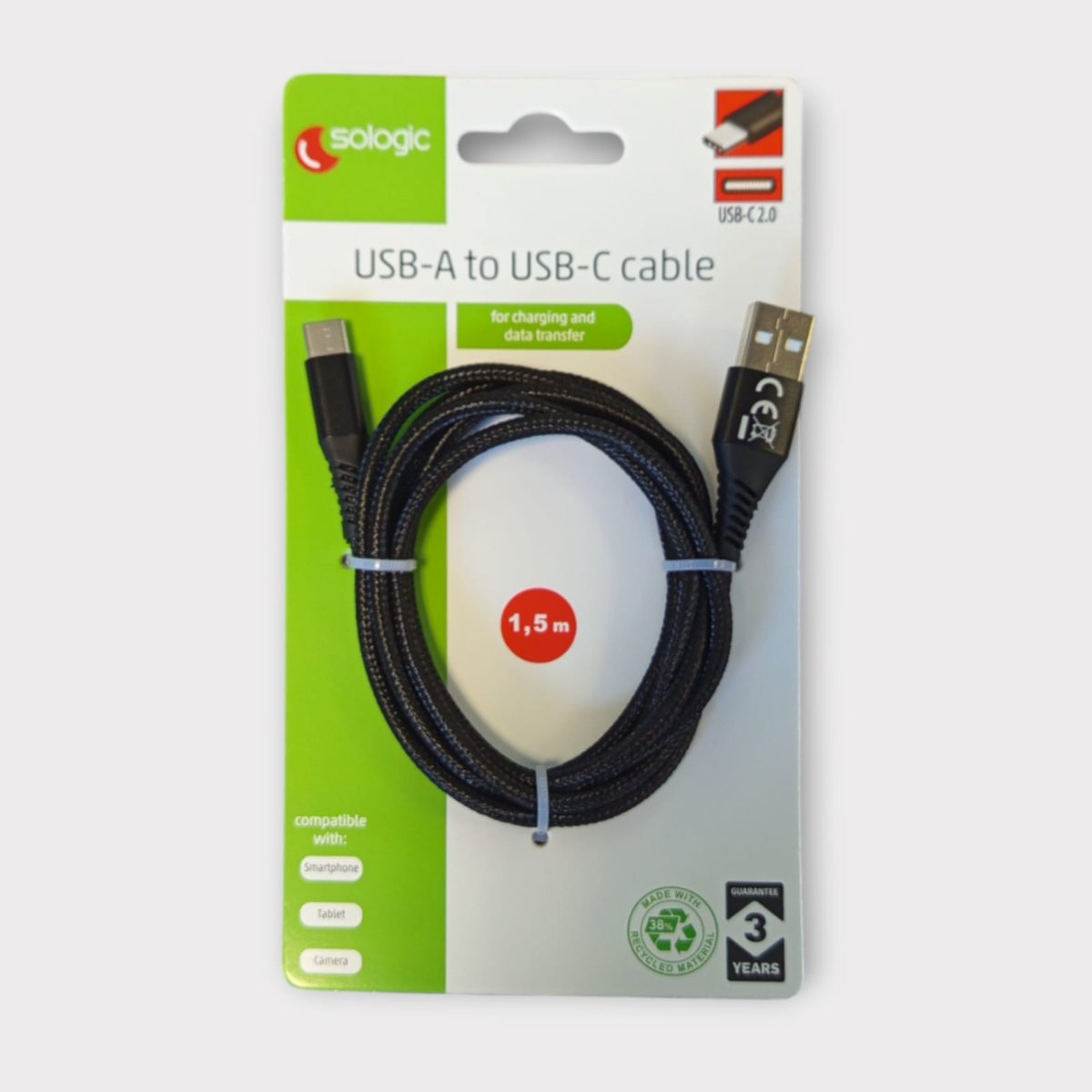 KABEL DO ŁADOWANIA 1.5M USB-C SOLOGIC