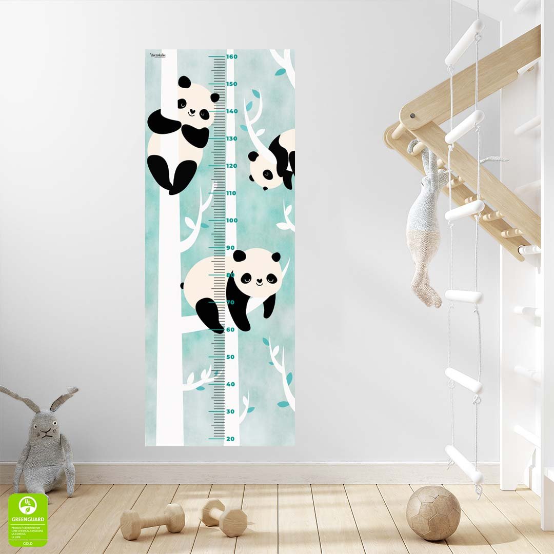 Samoprzylepna miarka wzrostu - Młodziutkie pandy na bambusie