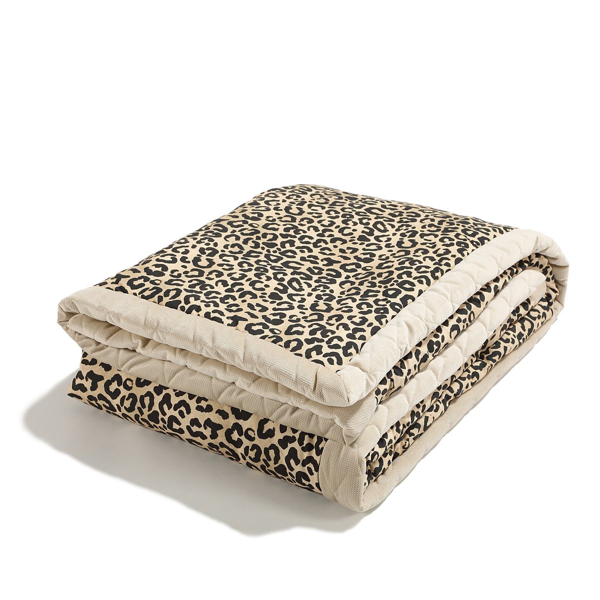 La Millou - Ciepły Koc Velvet LEOPARD CREAM by Magdalena Lamparska
