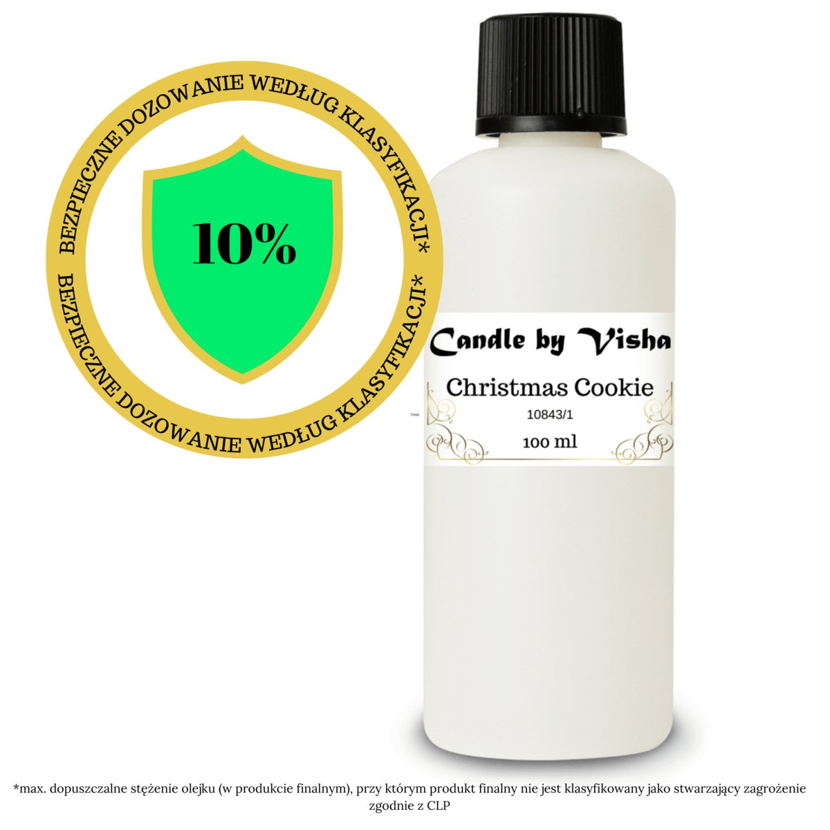 Olejek zapachowy - Christmas Cookie - Candle by Visha - 100 ml - dozowanie do 10% - świeca