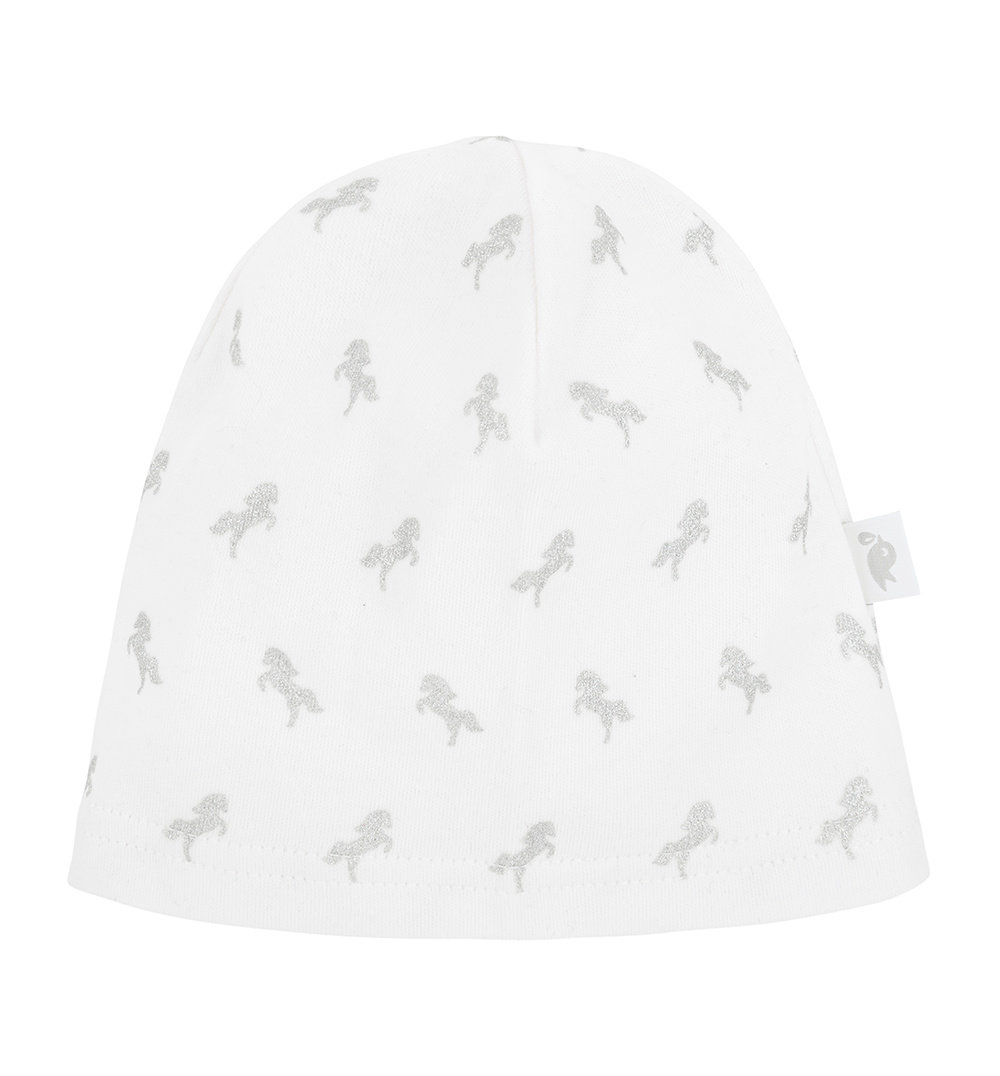 Czapka biała w koniki 38
