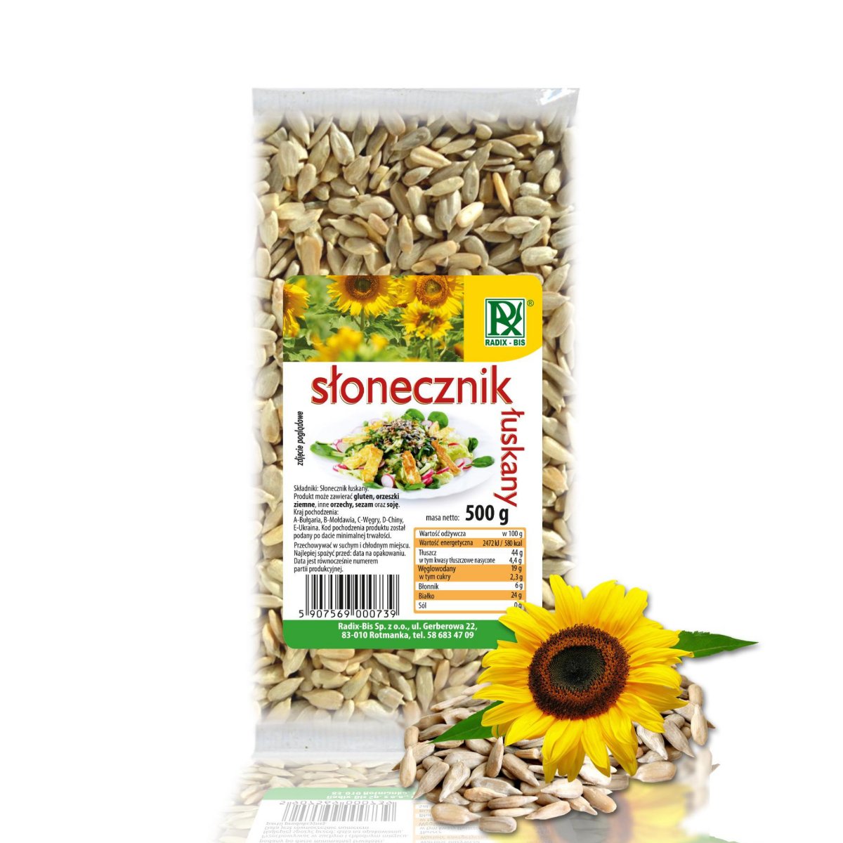 Słonecznik Łuskany Radix 500G