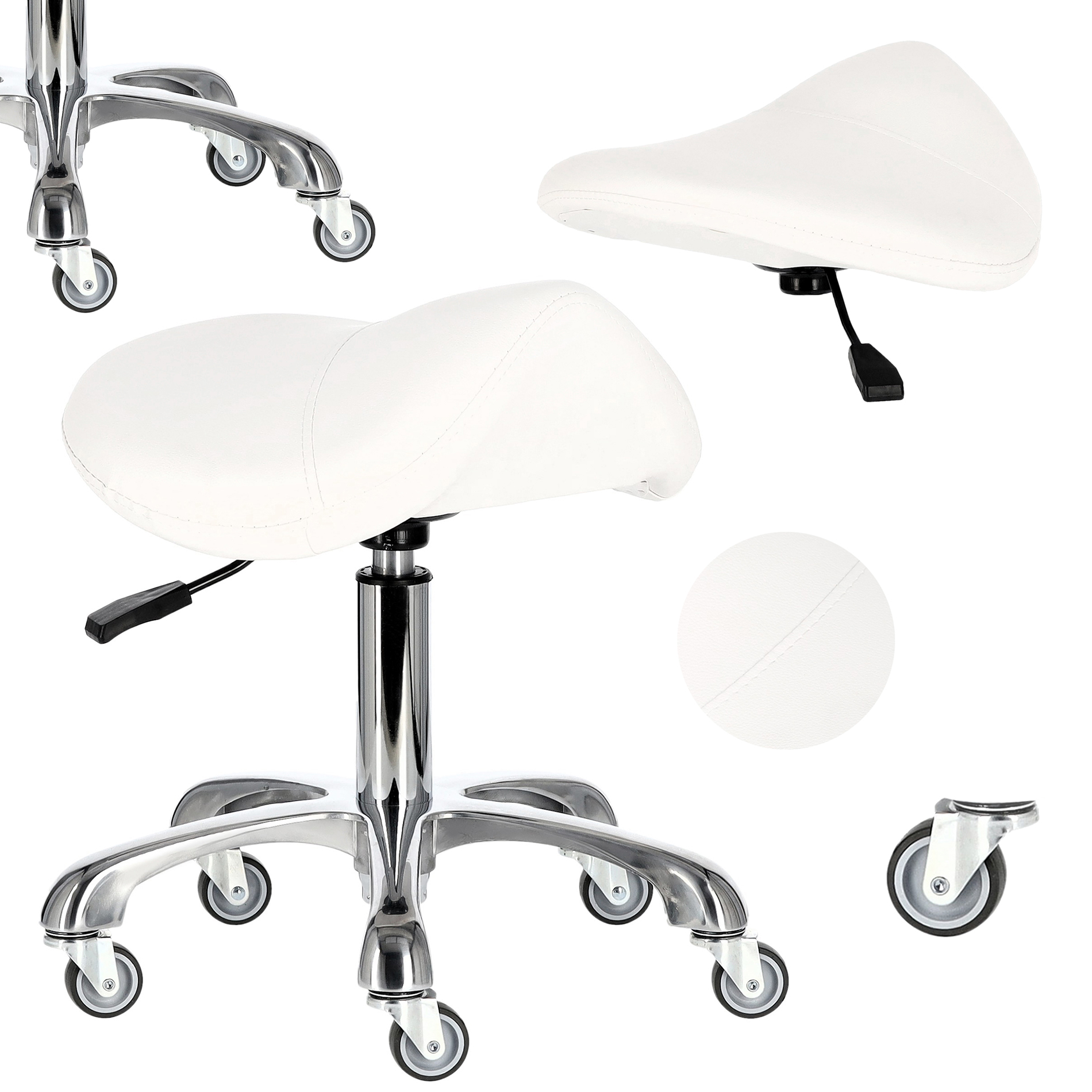 Taboret kosmetyczny fryzjerski krzesło hoker siodło SPA mobilny Calissimo