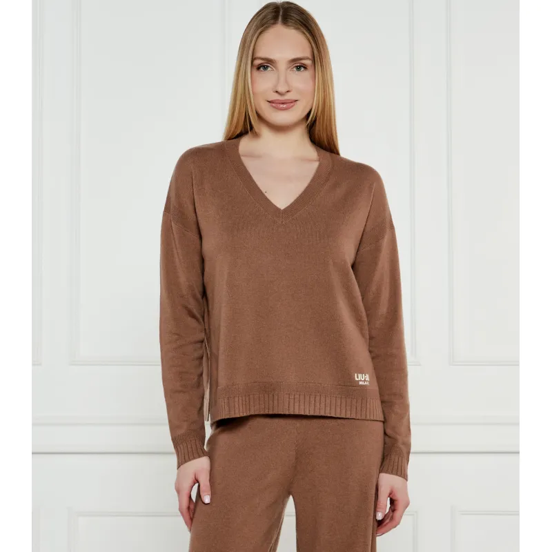 Liu Jo Sport Wełniany sweter | Regular Fit | z dodatkiem kaszmiru