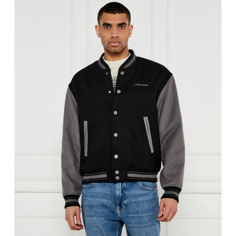 Guess Jeans Kurtka bomber Regular Fit z dodatkiem wełny