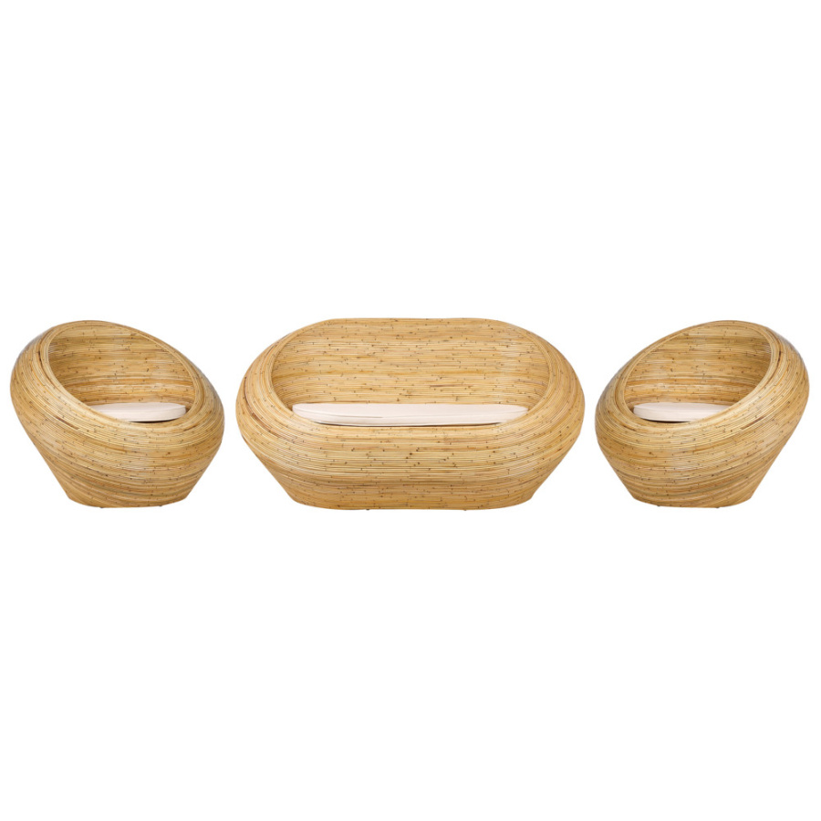 Zestaw ogrodowy maiori rattan naturalny B518023