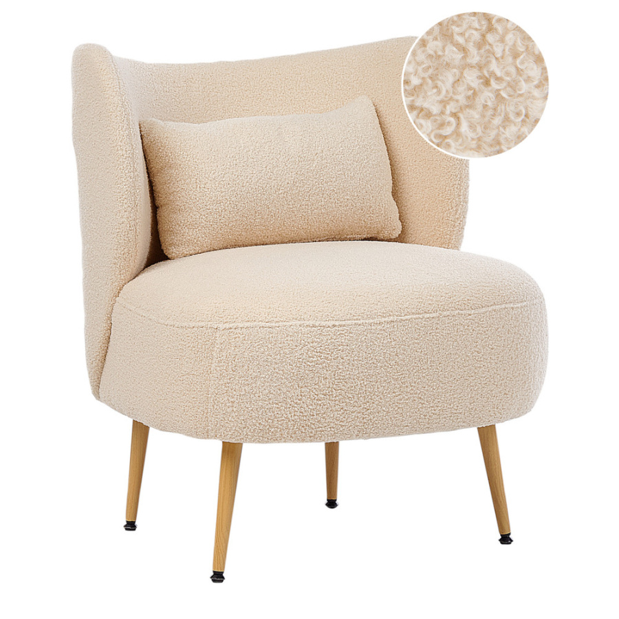 Fotel otsby ii z poduszką boucle beżowy B564239