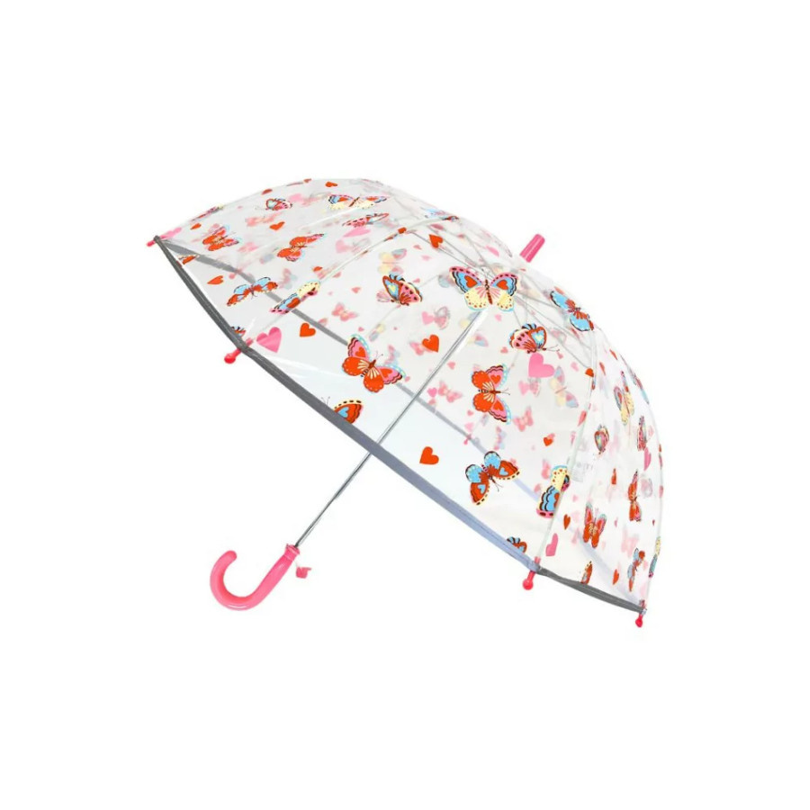 Dziecięcy parasol motyle, przezroczysty UBUL3789