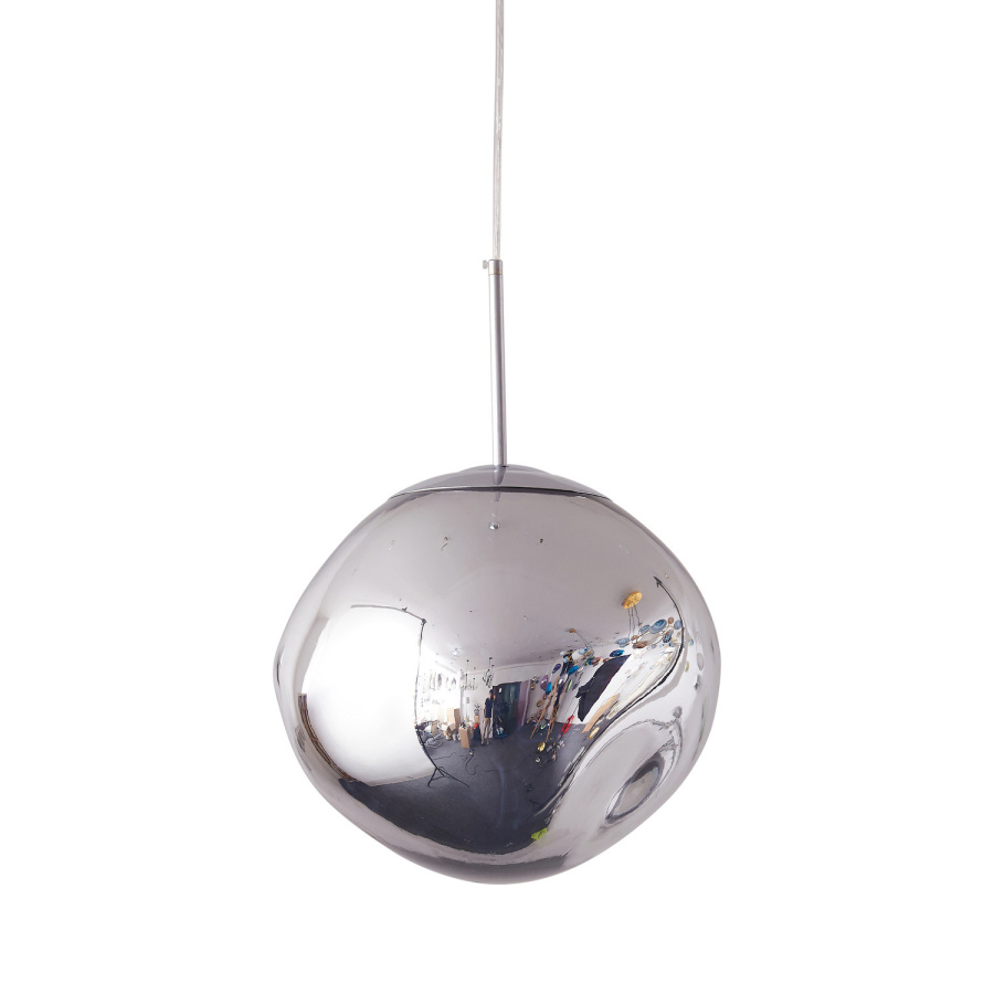 Lampa wisząca glam s srebrna 18 cm MP-1239-180 chrome