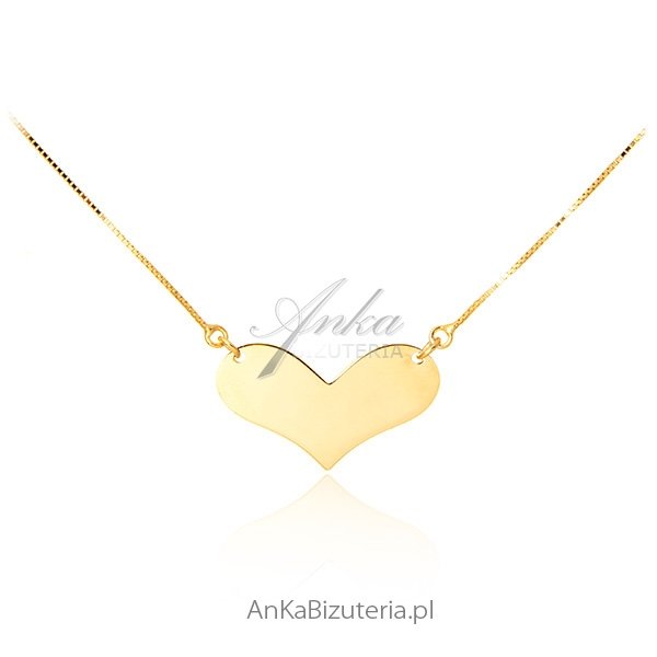 ankabizuteria.pl Długi naszyjnik Celebrytka Piękne serduszko