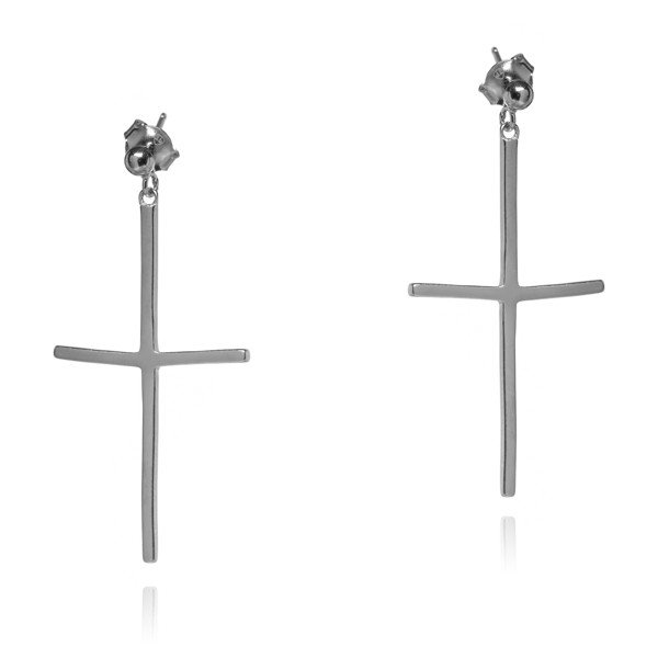 ankabizuteria.pl Kolczyki srebrne KRZYŻE długie