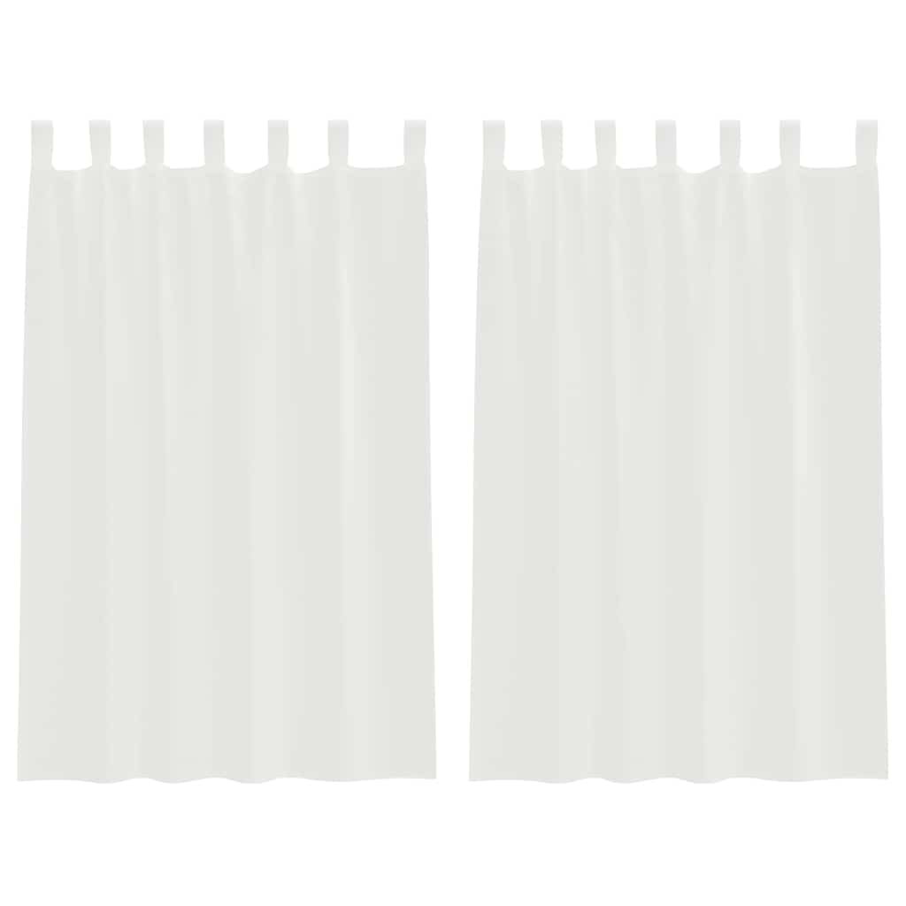 vidaXL Zasłony woalowe z pętelkami 2 szt. Białe 140x175 cm