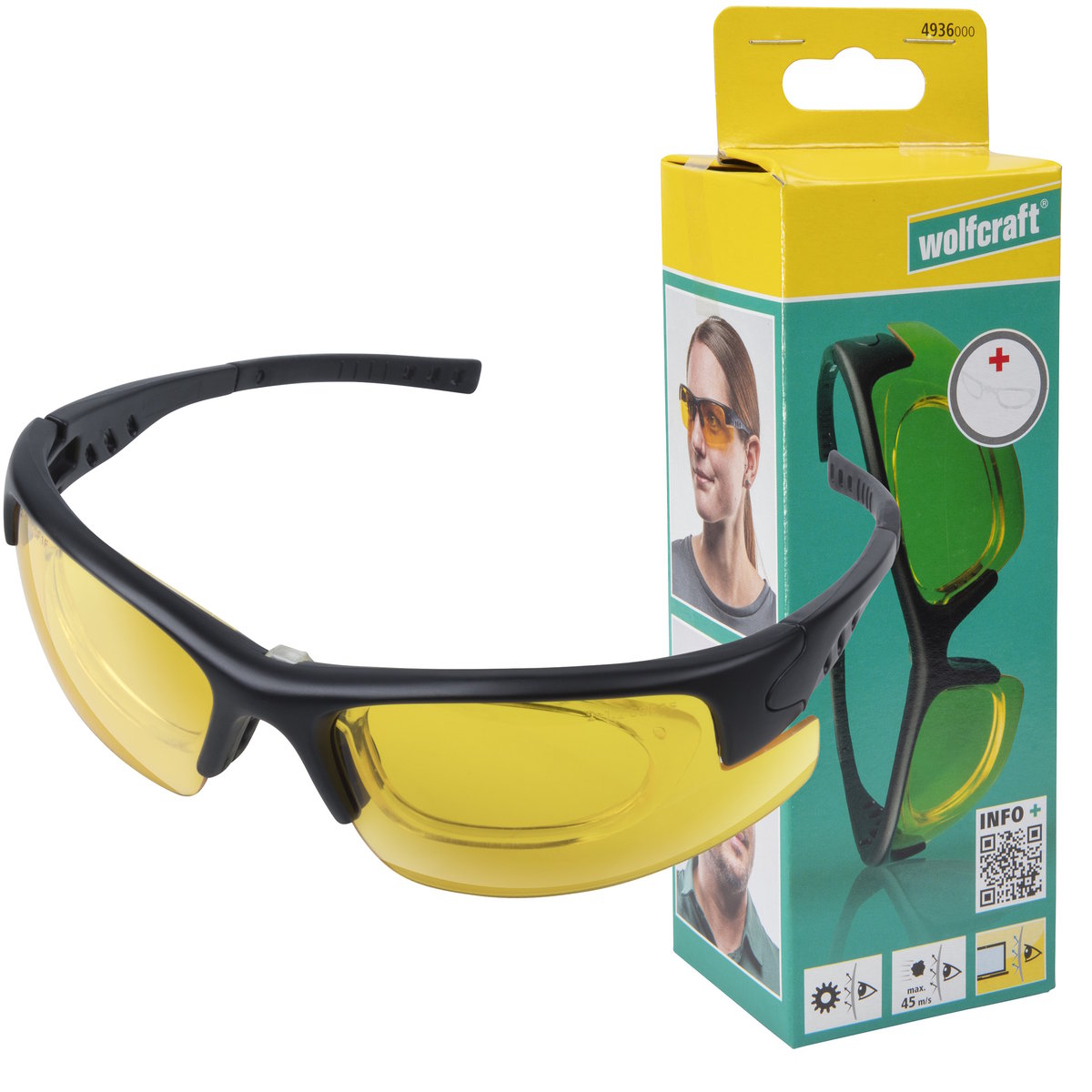 Okulary ochronne ERGO do pracy na magazynie przed monitorem Wolfcraft