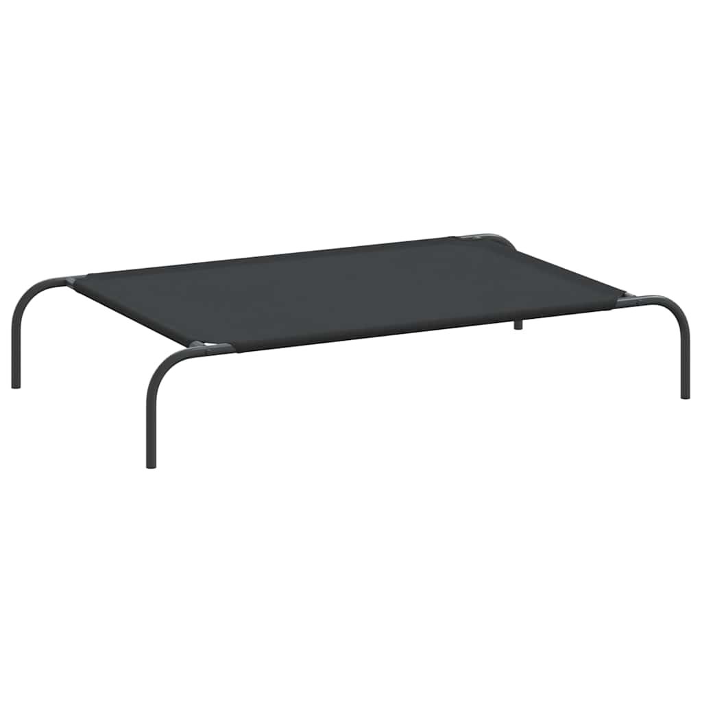 vidaXL Podwyższone legowisko dla psa czarne 110x65x20 cm