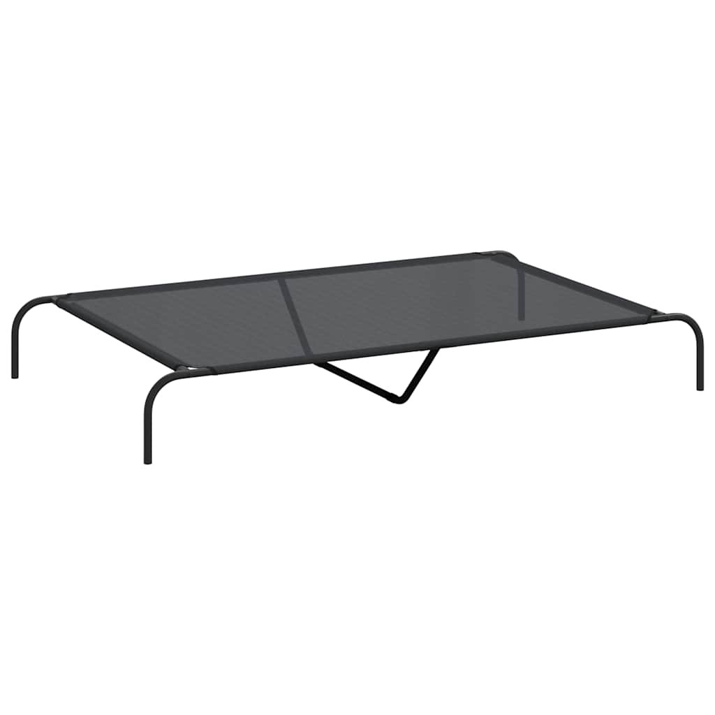 vidaXL Podwyższone legowisko dla psa czarne 150x90x20 cm