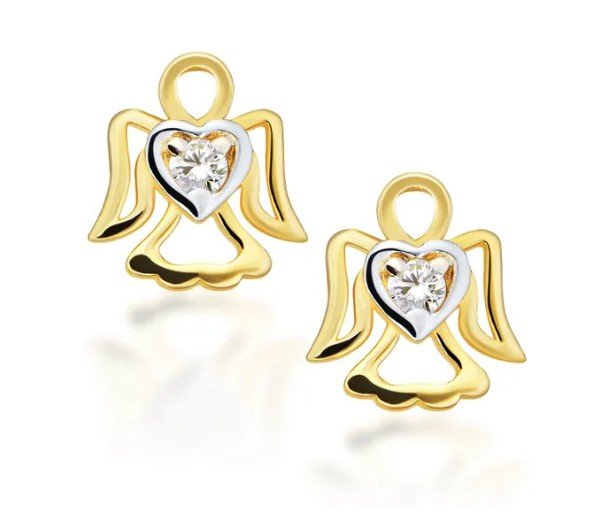 ankabizuteria.pl Kolczyki złote Aniołki z cyrkonią pr. 333