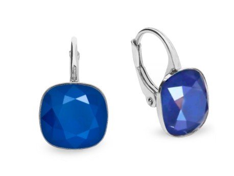 ankabizuteria.pl Kolczyki srebrne Barete Swarovski w kolorze Summer B