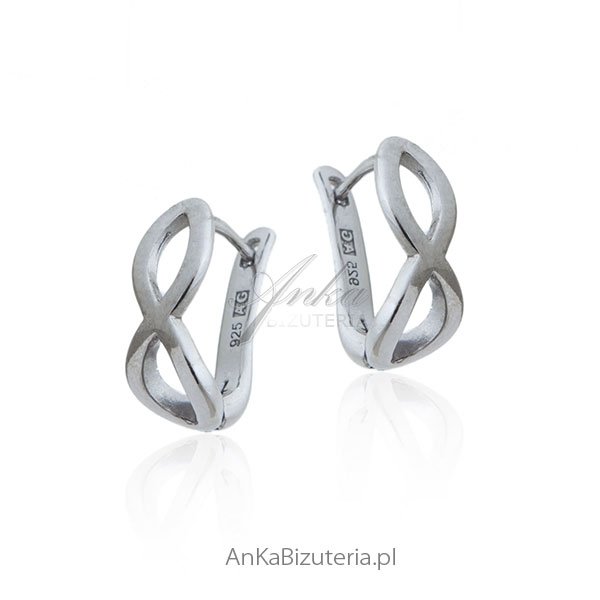 ankabizuteria.pl Kolczyki srebrne nieskończoność