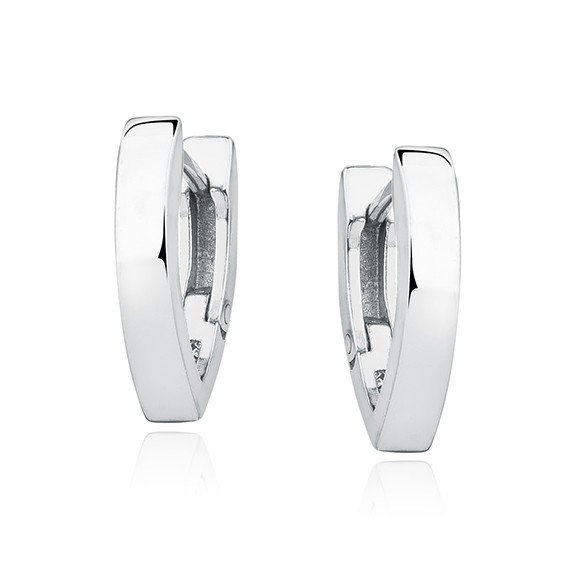 ankabizuteria.pl Kolczyki srebrne rodowane - prosta klasyczna biżuter