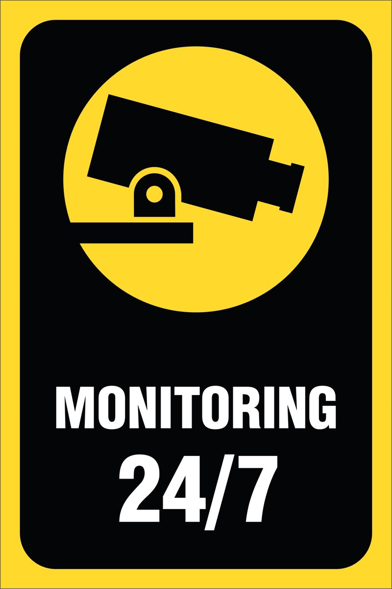 Tabliczka Monitoring 24/7 20x30cm PCV 3mm