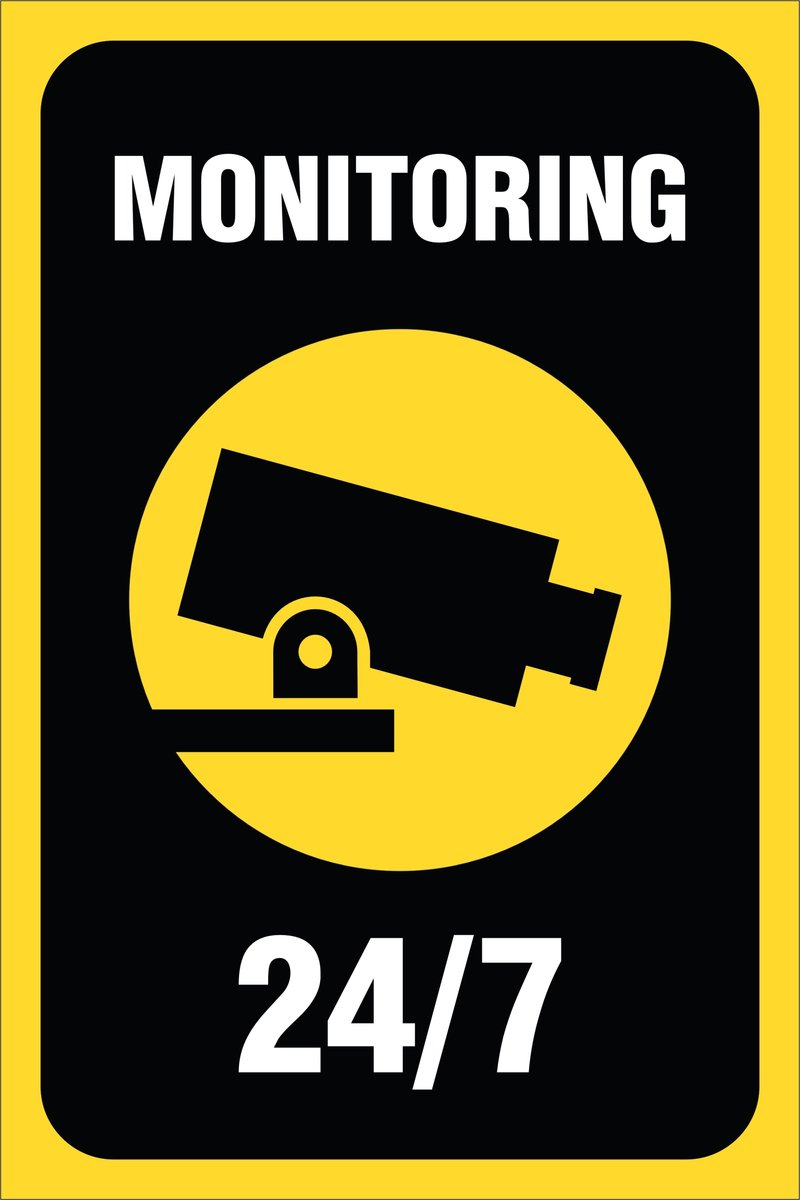 Tabliczka Monitoring 24/7 20x30cm PCV 3mm