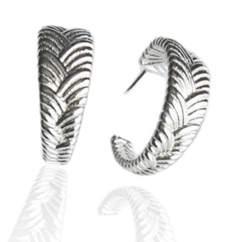 ankabizuteria.pl Kolczyki srebrne kółka diamentowane