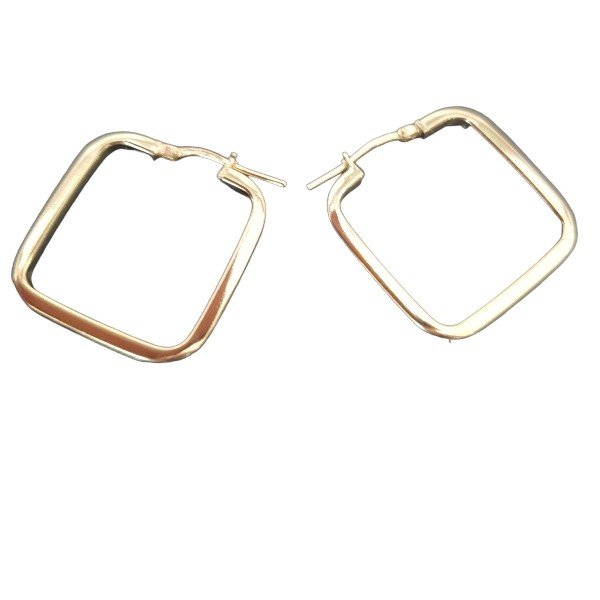 ankabizuteria.pl Kolczyki srebrne pozłacane kwadraty