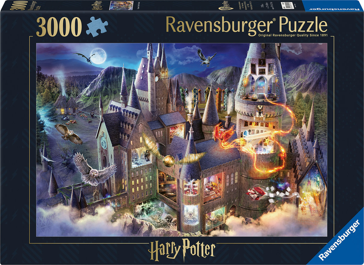 Puzzle 2D, Harry Potter, Zamek Hogwart, 3000 el.