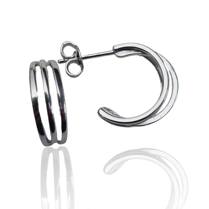 ankabizuteria.pl Kolczyki srebrne kółka sztyfty ALICE