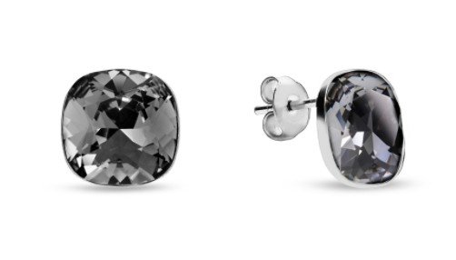 ankabizuteria.pl Kolczyki srebrne Swarovski BUSSO w kolorze Silver Ni