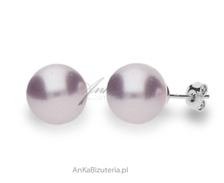 ankabizuteria.pl Kolczyki srebrne białe szare Swarovski 1,2 cm