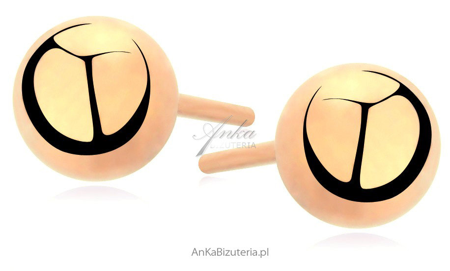 ankabizuteria.pl Pozłacane srebrne kolczyki - kulki w trzech rozmiara