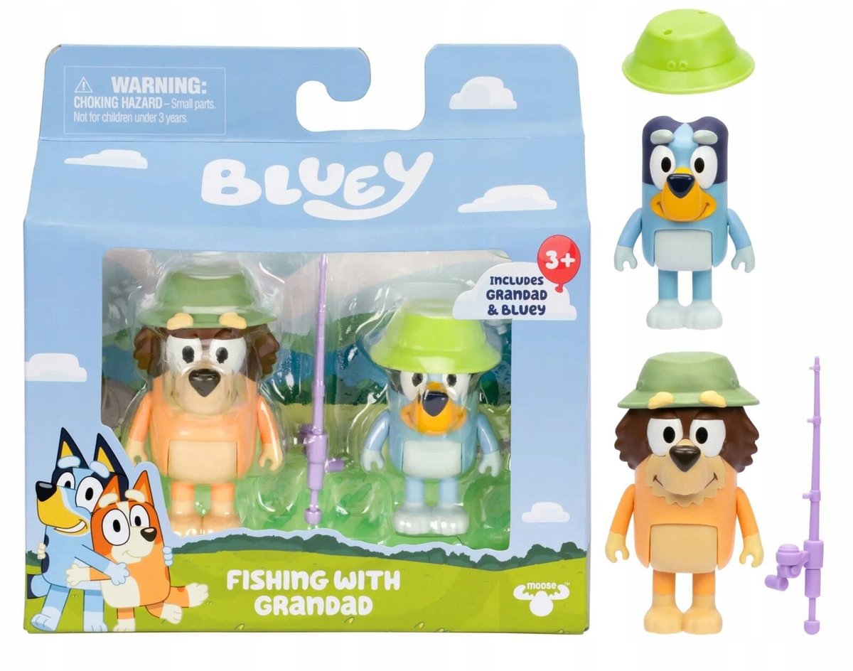 Bluey figurki Na rybach 2-pak