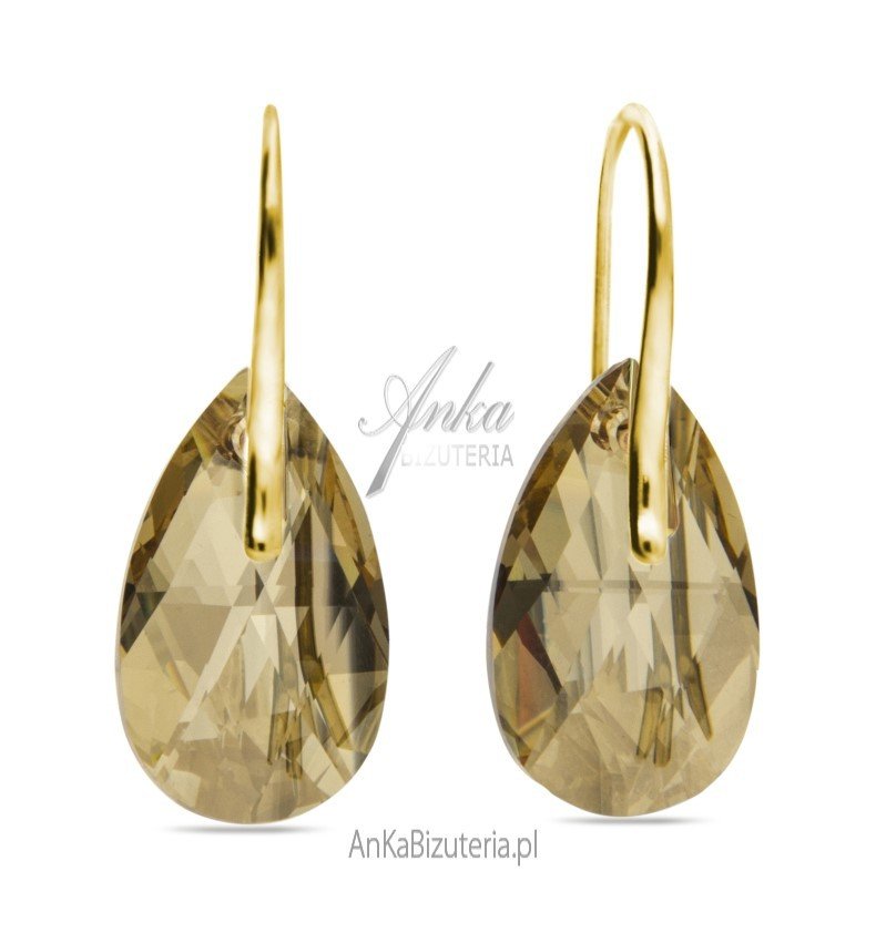 ankabizuteria.pl Kolczyki srebrne pozłacane Classic Drop w kolorze G