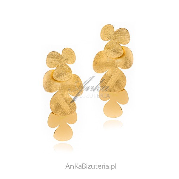 ankabizuteria.pl Kolczyki srebrne pozłacane KONICZYNKI