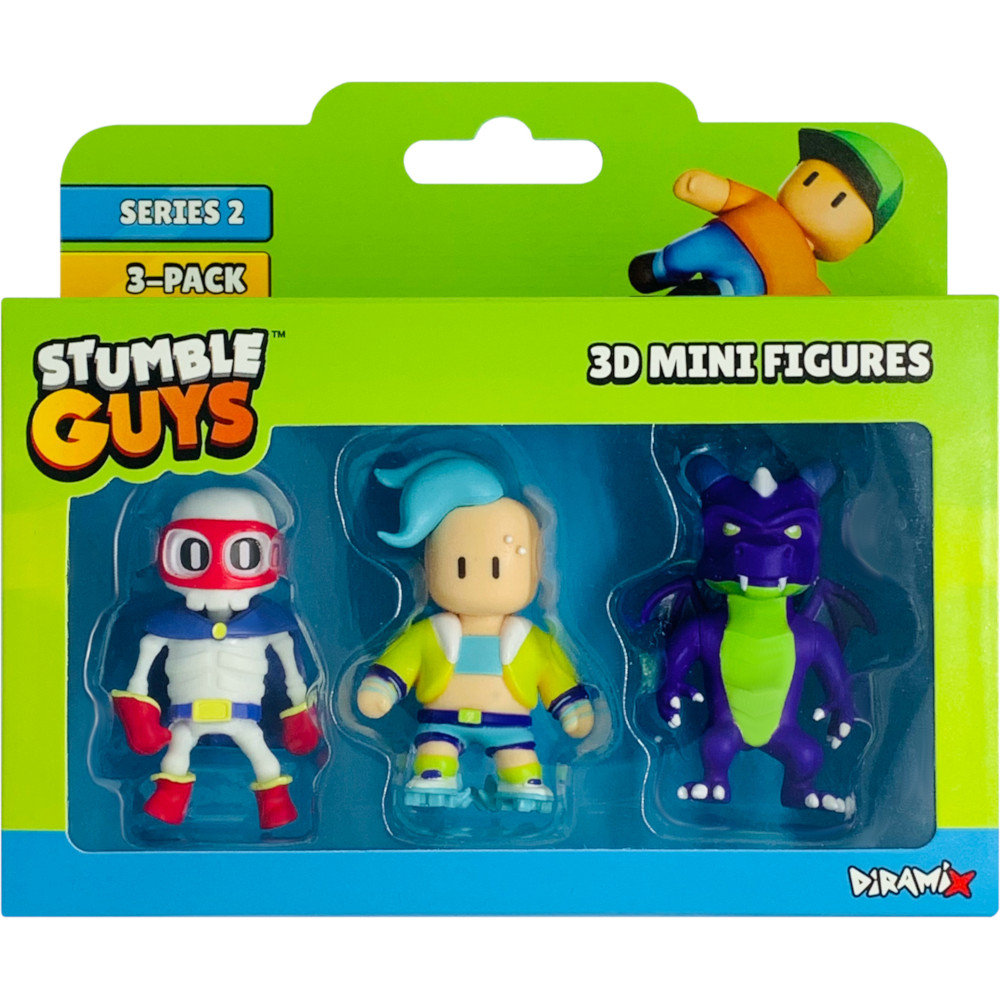 STUMBLE GUYS ZESTAW FIGUREK 3-PAK DIRAMIX SUPER BONES VELOCI T DUSK DRAGON