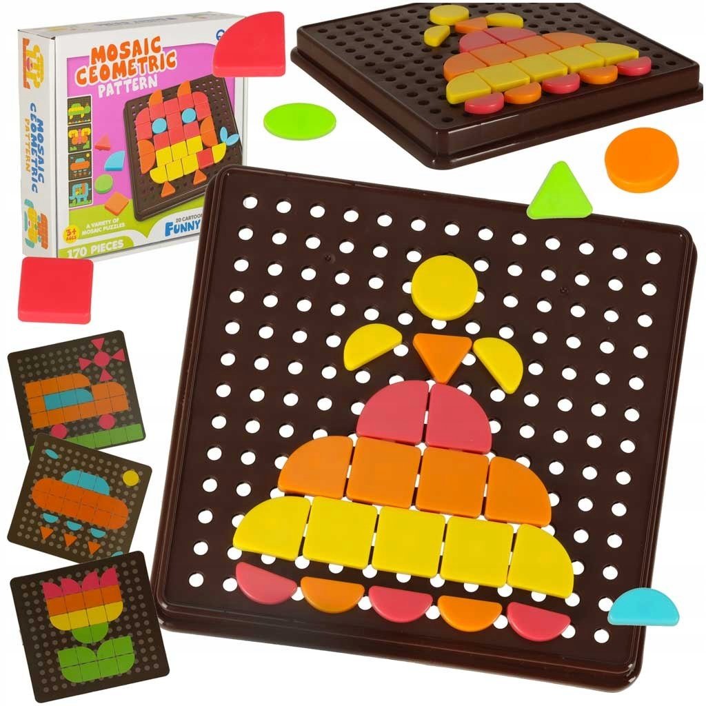 Układanka Kreatywna Logiczna Puzzle Mozaika Geometryczne Kształty